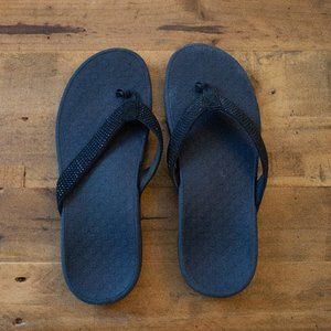 Blue Vionic Tide Crystal Rhinestone Flip Flops